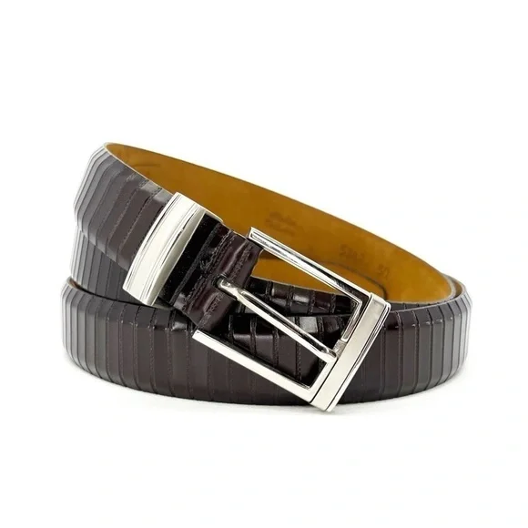 Tulliani The Powers Belt Men’s Size 50Brown Leather Italian Calfskin Strap EUC